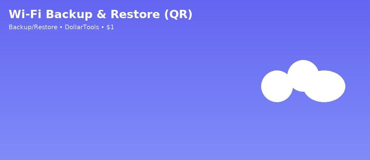 Wi‑Fi Backup & Restore (QR) banner